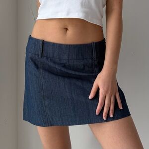 Guess Collection Low-Rise Panelled Denim Mini Skirt - Medium